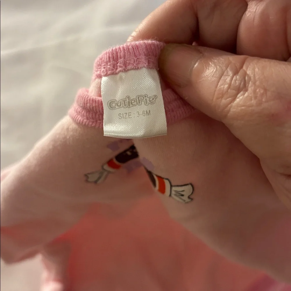 Cutie pie Pink Tootsie Roll Baby One piece 3-6 months